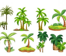 tropical tree illustration vector 04