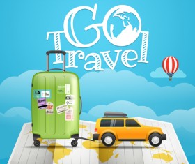 world vacation travel vector material