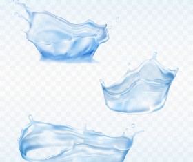 3 water splash illustration vector