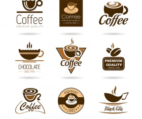 6 Kind coffee logos creative vector
