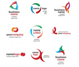 9 business logos design vectors