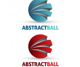 Abstract ball logo design vector