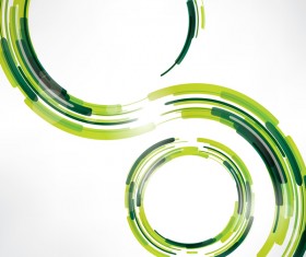 Abstract circle green background vector material