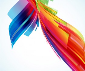 Abstract colored scroll background vector 01
