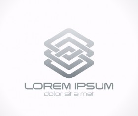 Abstract gray logo design vector