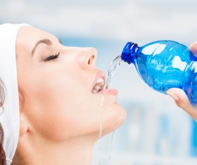 Add water to the woman Stock Photo