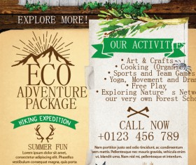 Adventure flyer template vector 02