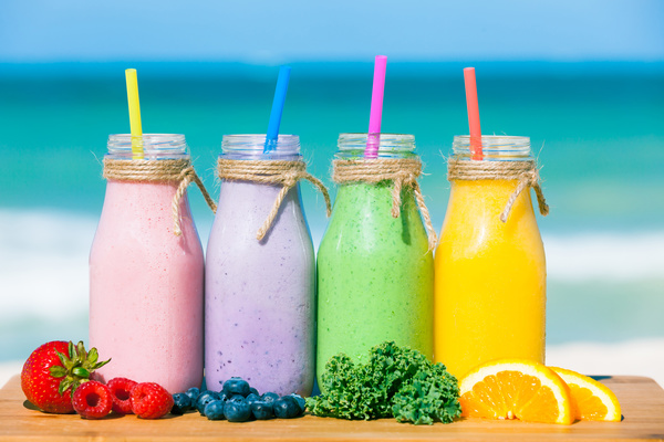 All kinds of fruit milkshake HD picture