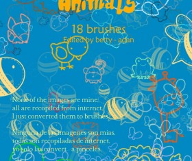 Animals outlines Photoshop Brushes