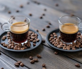 Aromatic coffee and coffee beans HD picture