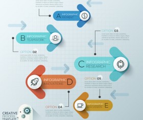 Arrow infographic template design vectors 02