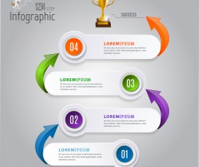 Arrow infographic template design vectors 03