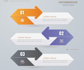 Arrow infographic template design vectors 05