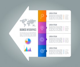 Arrow with business infographic vector 01