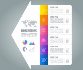 Arrow with business infographic vector 03