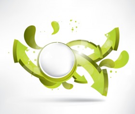 Arrow with circles background art vector