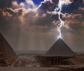 Bad weather pyramid Stock Photo