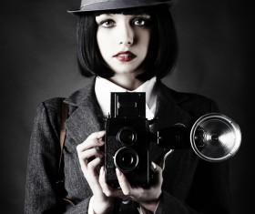 Beautiful female photographer HD picture