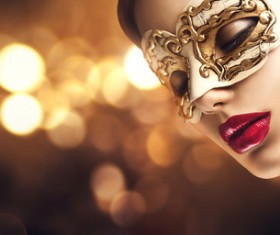 Beautiful girl with mask Stock Photo
