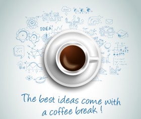 Best Ideas coffee business template vector