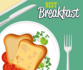 Best breakfast vectors material 03