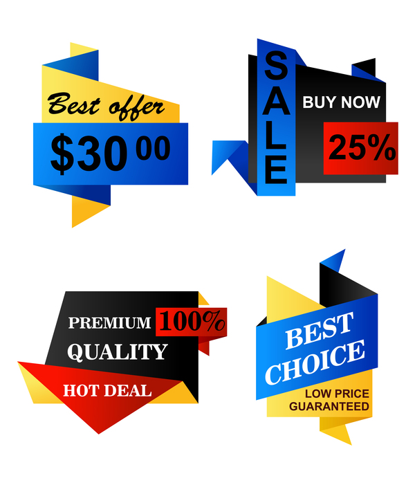 Best choice sale banners vector set 02