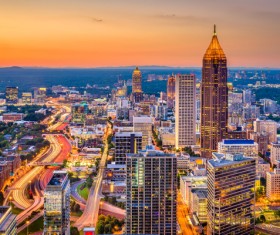 Big city beautiful night Stock Photo 03