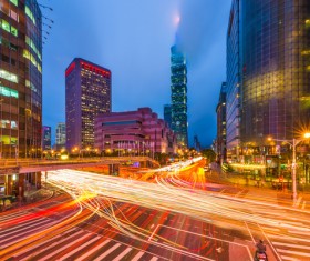 Big city beautiful night Stock Photo 05