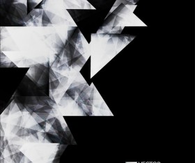 Black background with polygon vector material