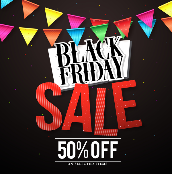 Black friday sale discount background vector