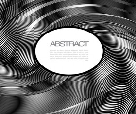 Black wavy lines abstract background vector