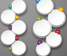 Blank cricle infographic material vector 01