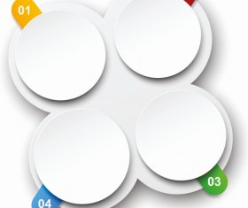 Blank cricle infographic material vector 02