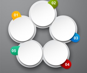 Blank cricle infographic material vector 03