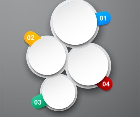 Blank cricle infographic material vector 04