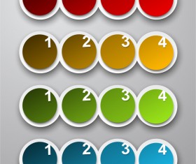 Blank cricle infographic material vector 05