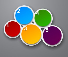 Blank cricle infographic material vector 07