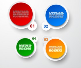 Blank cricle infographic material vector 08