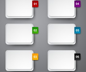 Blank infographic banners vectors 03