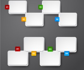 Blank infographic banners vectors 04