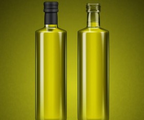 Blank olive oil bottle vector