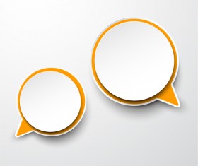 Blank speech bubbles vector material 02