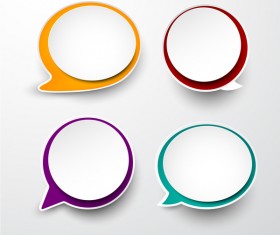 Blank speech bubbles vector material 03