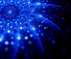 Blue flowers Glow Stock Photo 03