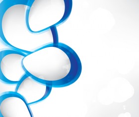 Blue oval abstract background vector 01