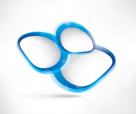 Blue oval abstract background vector 02