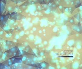 Blurs light with polygon background vector