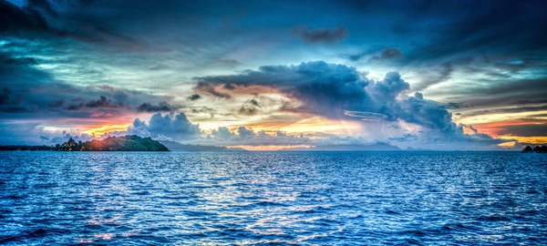 Bora Bora Island sunset HD picture