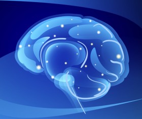 Brain neurons with blue background vectors 03