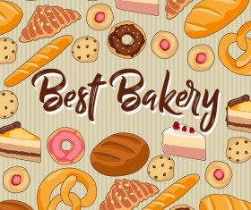 Breads seamless pattern vectors 02